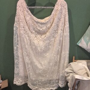 Cato Cream Ruffled Long Sleeve Blouse